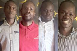 Photocollage of 4 suspects linked to a fake gold scheme.